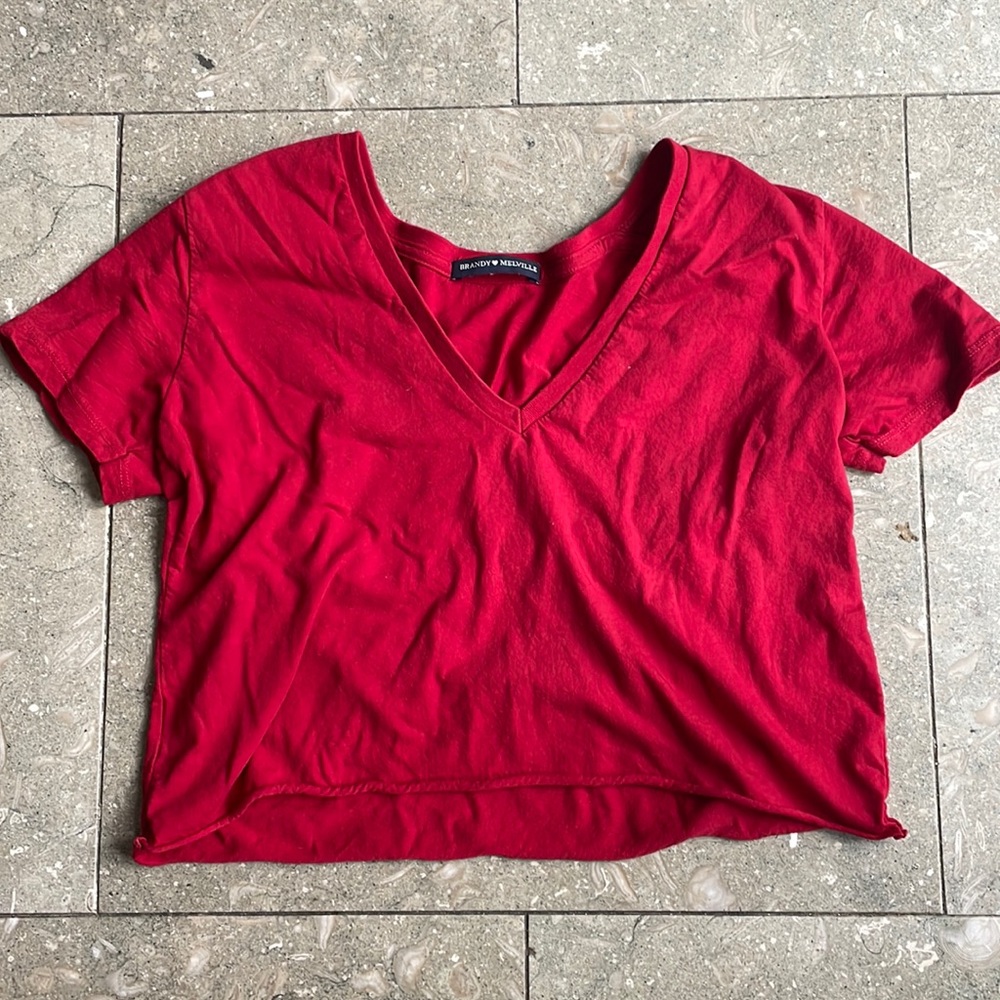 BRANDY MELVILLE red crop top